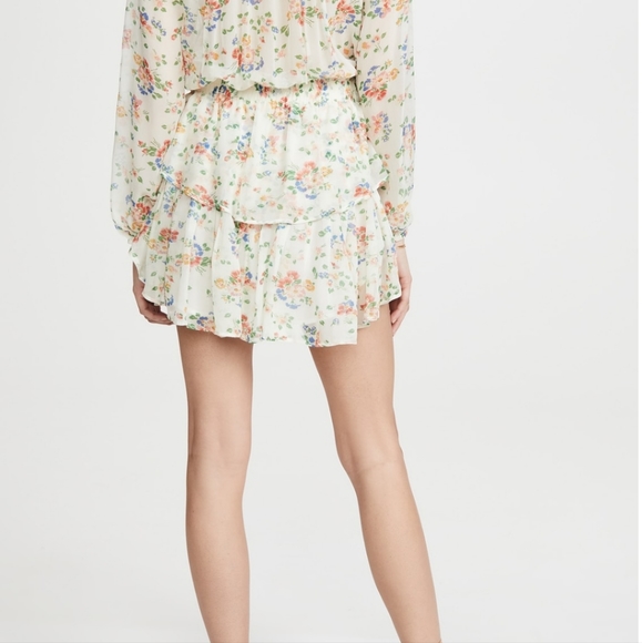 Loveshackfancy popover mini dress floral confetti Medium - Picture 7 of 14